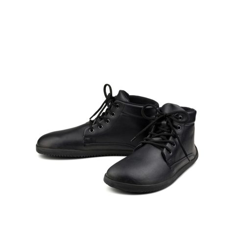 Ahinsa Sundara Ankle Boots Black Vegán Barefoot Bokacipő