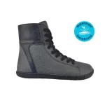 Antal Lanapura Black Fedett Bőr Bélelt Barefoot Bakancs