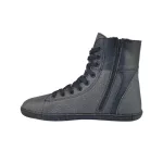 Antal Lanapura Black Fedett Bőr Bélelt Barefoot Bakancs