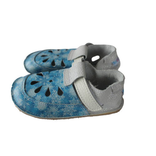 Baby Bare Shoes - Top Stitch - Snowflakes Barefoot Gyerek Szandál, Puhatalpú cipő