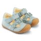 Bundgaard - Petit Summer Flower- Jeans Mint Gyerek Barefoot  Szandál