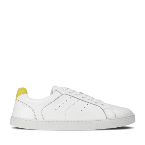 Groundies Universe White-Yellow Unisex Bőr Barefoot Sneaker