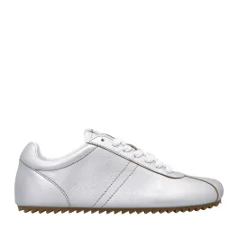 Groundies Zen Metallic Silver Női Bőr Barefoot Sneaker