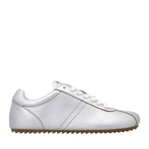 Groundies Zen Metallic Silver Női Bőr Barefoot Sneaker
