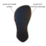 Juuri Caty WIDE Vegan Light Gray Női Bőr Barefoot Szandál