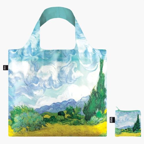 LOQI bevásárló táska, Vincent Van Gogh - A Wheat Field with Cypresses