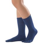 Knitido Cotton & Merino Dark Blue Hosszúszárú Zokni Gyapjúval