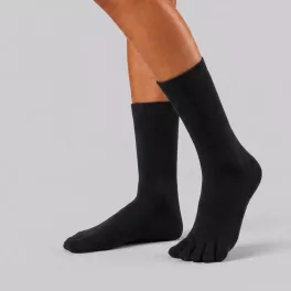   Knitido Cotton & Merino Black Hosszúszárú Zokni Gyapjúval