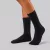 Knitido Cotton & Merino Black Hosszúszárú Zokni Gyapjúval