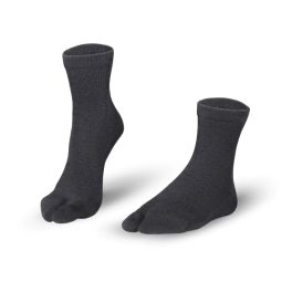 Knitido Cotton & Merino Tabi Midi Charcoal Zokni Gyapjúval