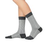 Knitido Trailer Garden Glitter Stripe Dark Gray / Light Gray Zokni