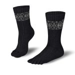Knitido Merino & Cashmere Snowflakes Black/Gray gyapjúzokni