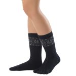 Knitido Merino & Cashmere Snowflakes Black/Gray gyapjúzokni