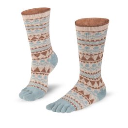 Knitido Biwa Cotton Beige/Light Blue zokni