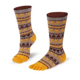 Knitido Biwa Cotton Grey/Yellow zokni
