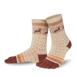 Knitido HOSSA Merino & Cotton Beige / Brown Zokni