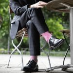 Knitido SILL Merino & Cotton Wine Red / Light Grey Zokni