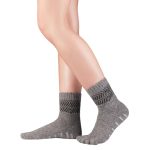 Knitido Merino Cashmere Home Socks Light Grey/Black Házi Zokni