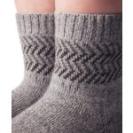 Knitido Merino Cashmere Home Socks Light Grey/Black Házi Zokni