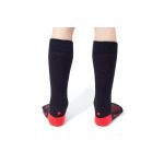 Plus12 Functional Merino Long Fekete/Piros Térdzokni