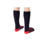 Plus12 Functional Merino Long Fekete/Piros Térdzokni