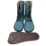 Koel Faro Lambswool Turquoise  Bőr Bélelt Barefoot Bakancs