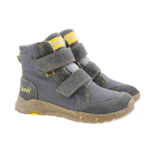 Koel Silas Dark Grey Bélelt Vízálló Barefoot Gyerek Bakancs