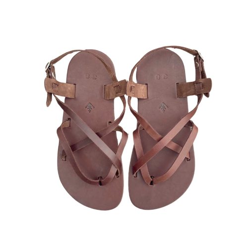 Laboo Leather Brown Női Bőr Barefoot Szandál