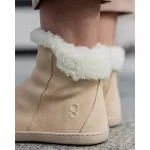 Shapen Fluffy 2.0 Beige Bőr Bélelt Barefoot Bakancs