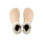 Shapen Fluffy 2.0 Beige Bőr Bélelt Barefoot Bakancs