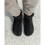 Shapen Fluffy 2.0 Black Nubuk Bőr Bélelt Barefoot Bakancs