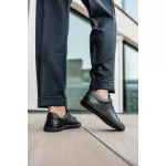 Shapen Feelin Uni Black Unisex Bőr Sneaker