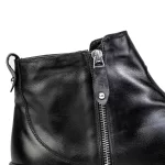 Shapen Ivy Black  Női Bőr Barefoot Bokacipő