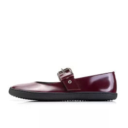 Shapen Mary Jane Coco Bordeaux Bőr Barefoot Balerina