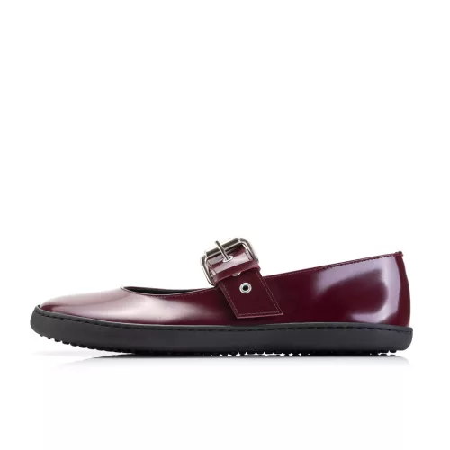 Shapen Mary Jane Coco Bordeaux Bőr Barefoot Balerina