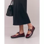Shapen Mary Jane Coco Bordeaux Bőr Barefoot Balerina