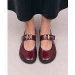 Shapen Mary Jane Coco Bordeaux Bőr Barefoot Balerina
