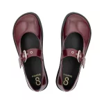 Shapen Mary Jane Coco Bordeaux Bőr Barefoot Balerina