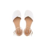 Shapen Poppy White Női Bőr Barefoot Szandál