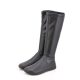 Shapen Stretchy Black  Női Vegán Bőr Barefoot Csizma