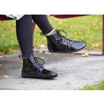 Saltic Vintero Laky Black Női Magasszárú Barefoot Cipő