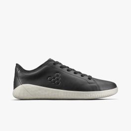 Vivobarefoot Geo Court IV Leather Mens Obsidian Bőr Barefoot Félcipő