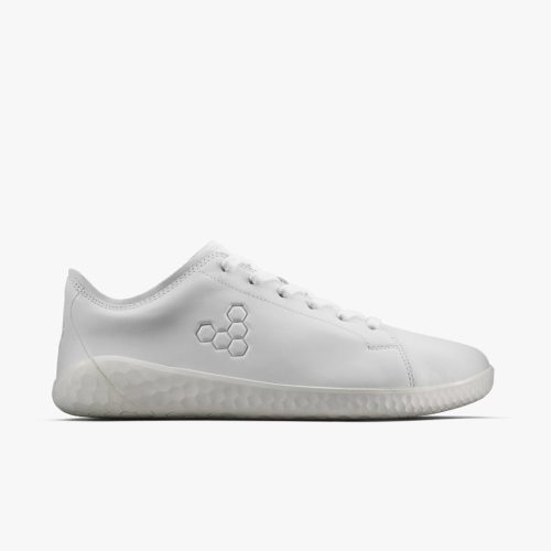 Vivobarefoot Geo Court IV Leather Womens Bright White Bőr Barefoot Félcipő