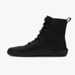 Vivobarefoot Gobi Boot Womens Obsidian Bőr Barefoot Bakancs