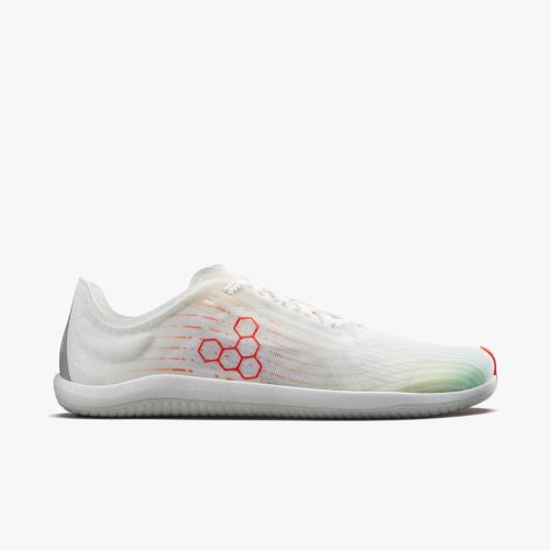 Vivobarefoot Primus Flow Womens Bright White / Neon Orange Barefoot Sportcipő