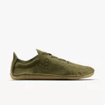Vivobarefoot Sensus Mens Dark Olive Cracked Bőr Barefoot Félcipő
