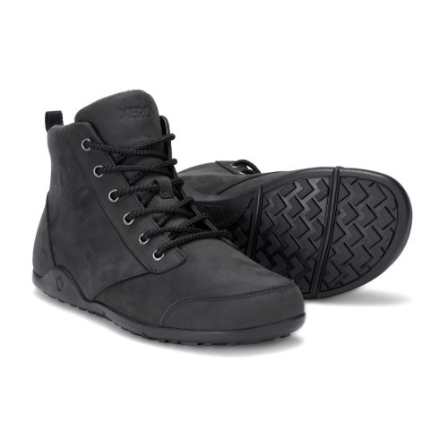 XERO Denver Leather II Black Unisex Barefoot Bakancs
