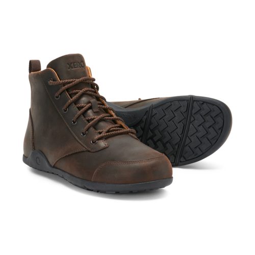 XERO Denver Leather - Leather Lined Brown Unisex Barefoot Bakancs