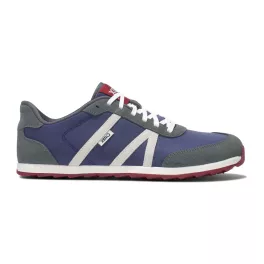 XERO Wynn Blue / Gray / Red Retro Barefoot Sneaker