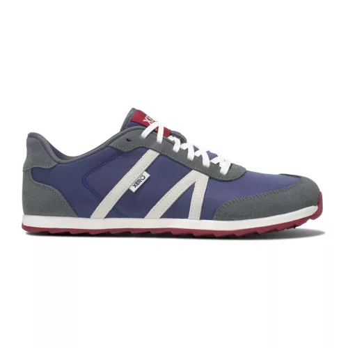 XERO Wynn Blue / Gray / Red Retro Barefoot Sneaker